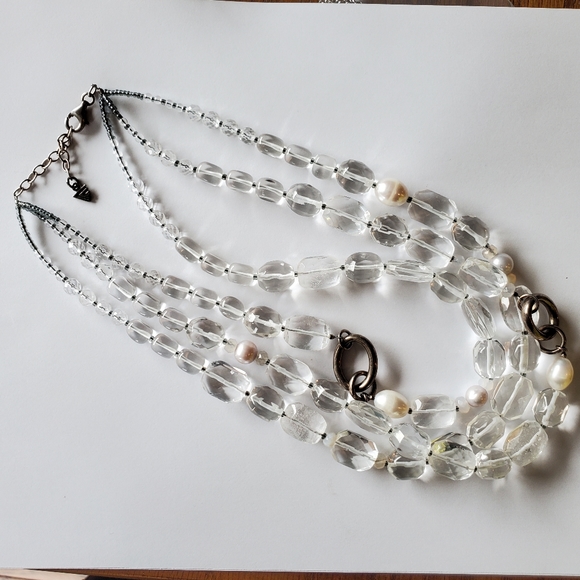 Silpada white heat necklace, pearl and crystal - Picture 1 of 5